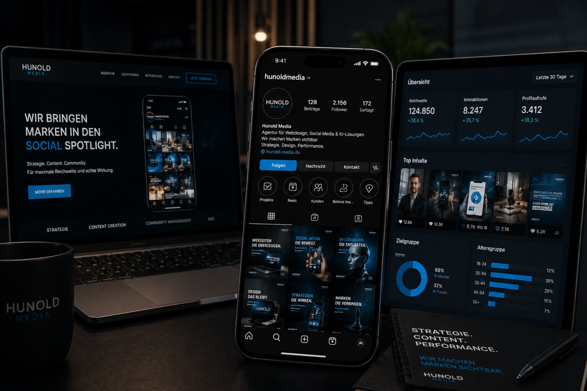 Social Media Kampagne auf Smartphone